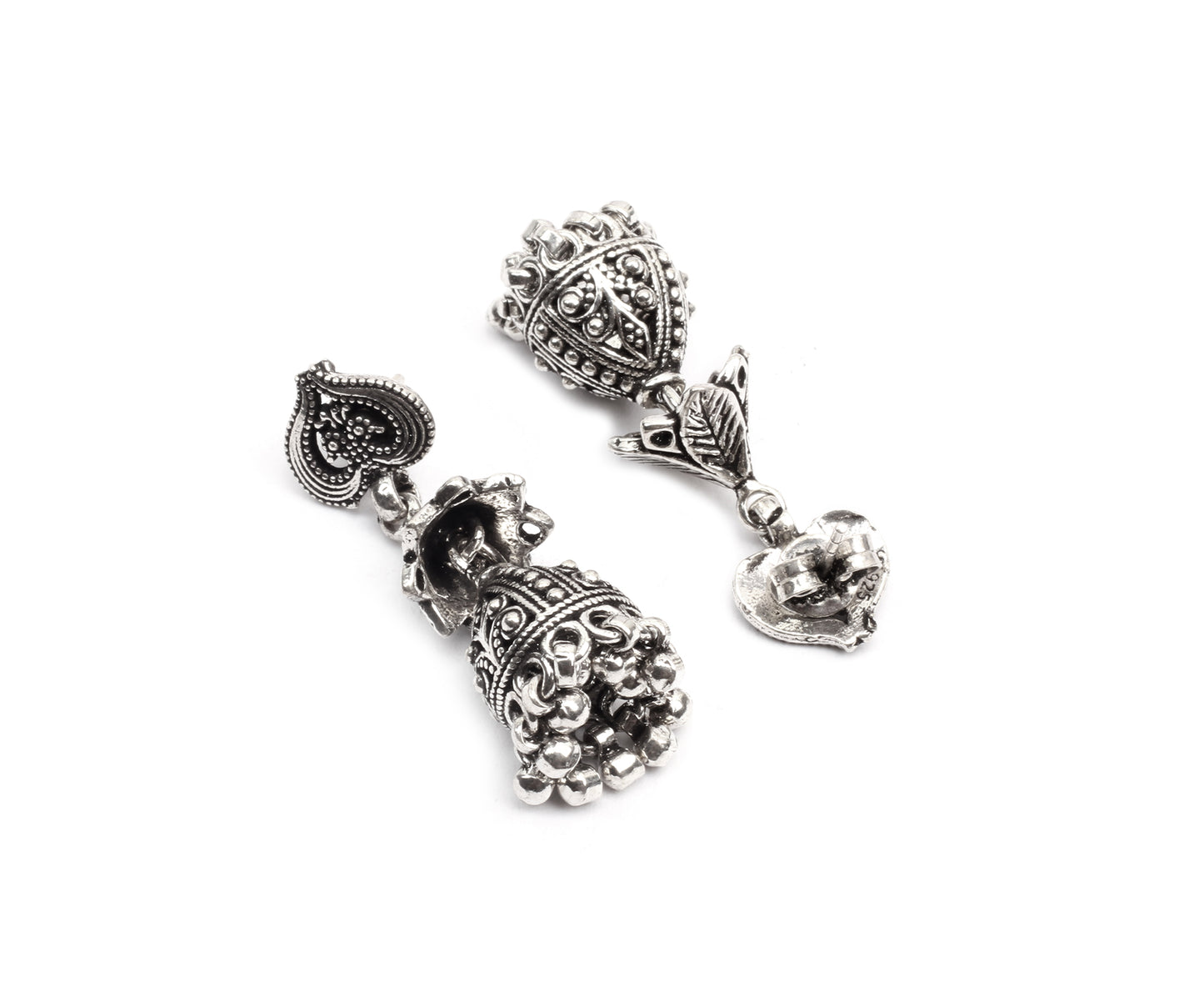 Silver Handcrafted Tribal Silver Earrings