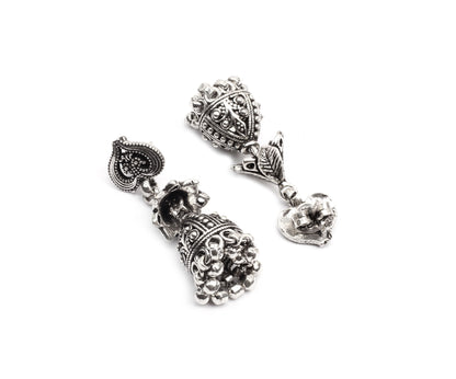 Silver Handcrafted Tribal Silver Earrings