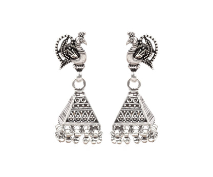 Silver Handcrafted Tribal Silver Earrings