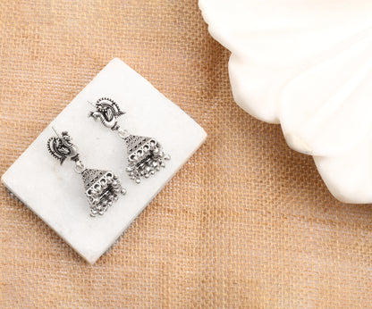 Silver Handcrafted Tribal Silver Earrings