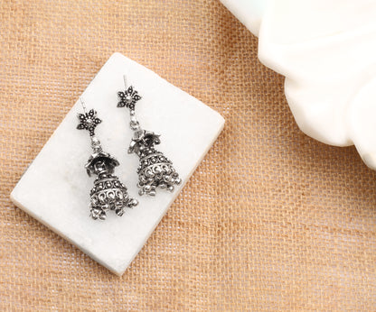 Silver Handcrafted Tribal Silver Earrings