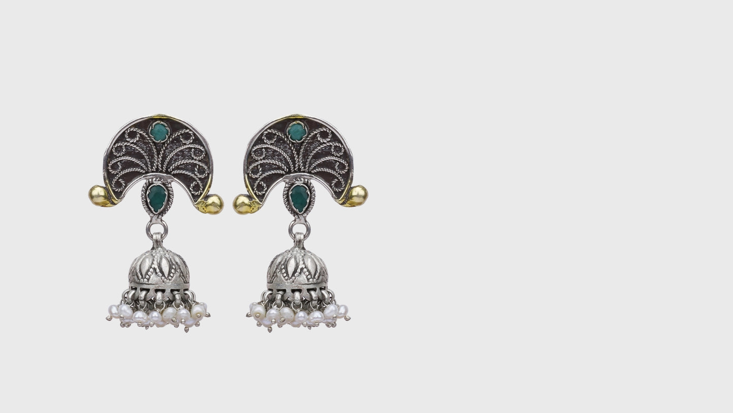 Zara Silver Jhumkas