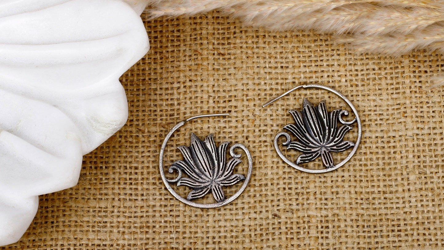 Classic Samrina Silver Floral Earrings