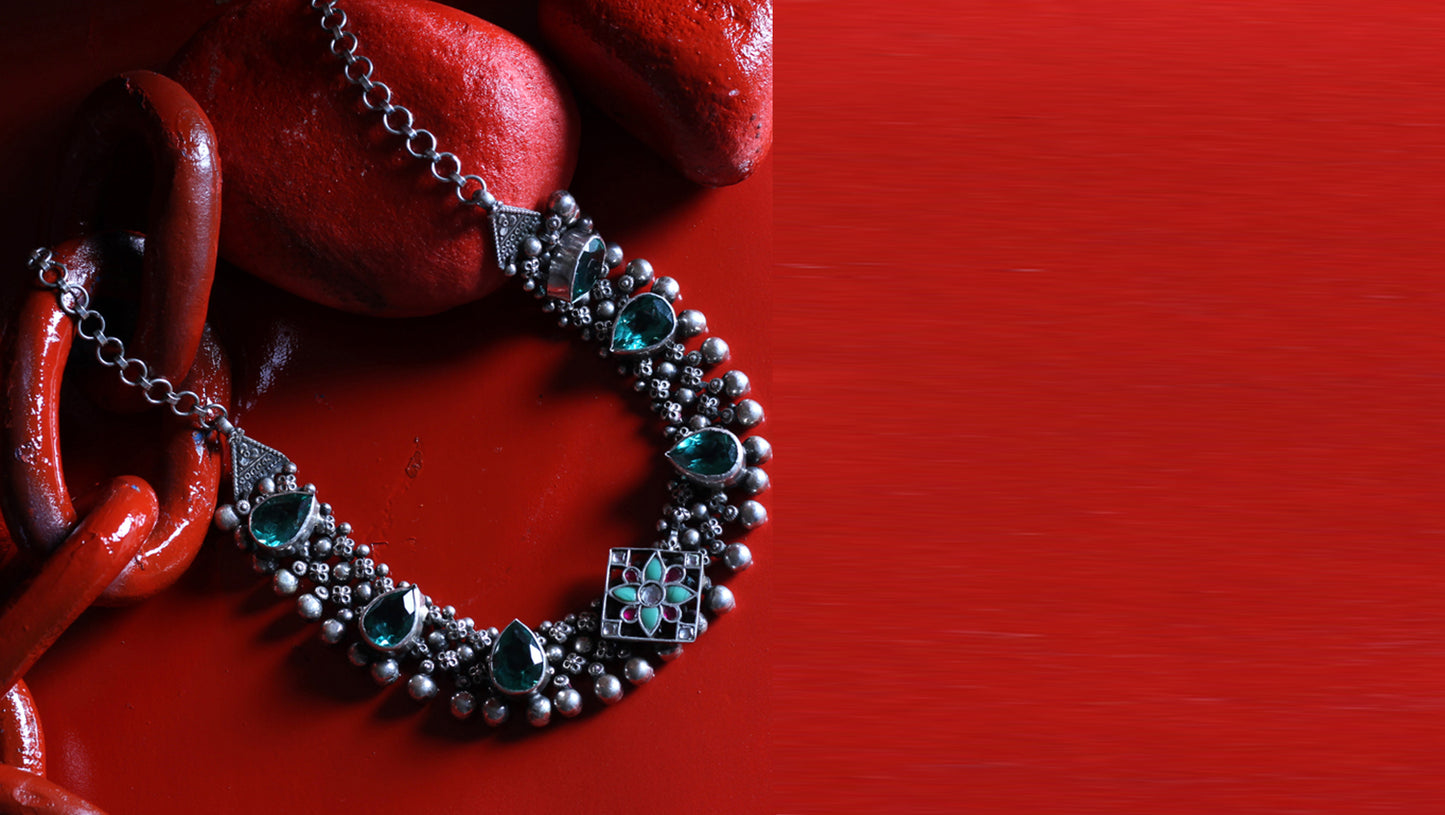 Sangeeta Boochra Silver Necklace