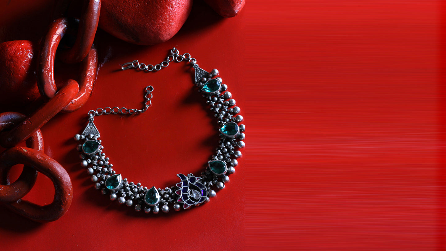 Sangeeta Boochra Silver Necklace