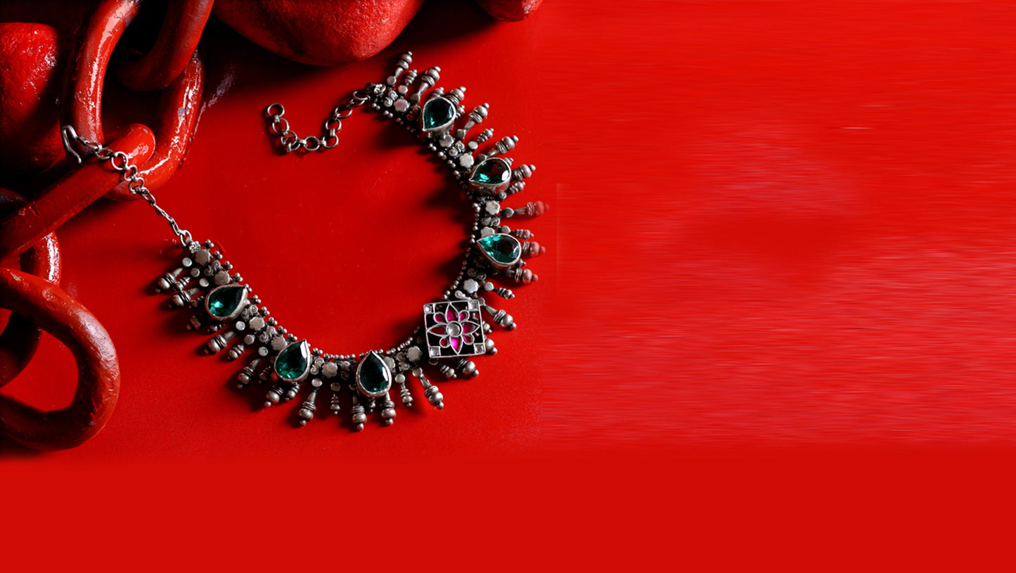 Sangeeta Boochra Silver Necklace
