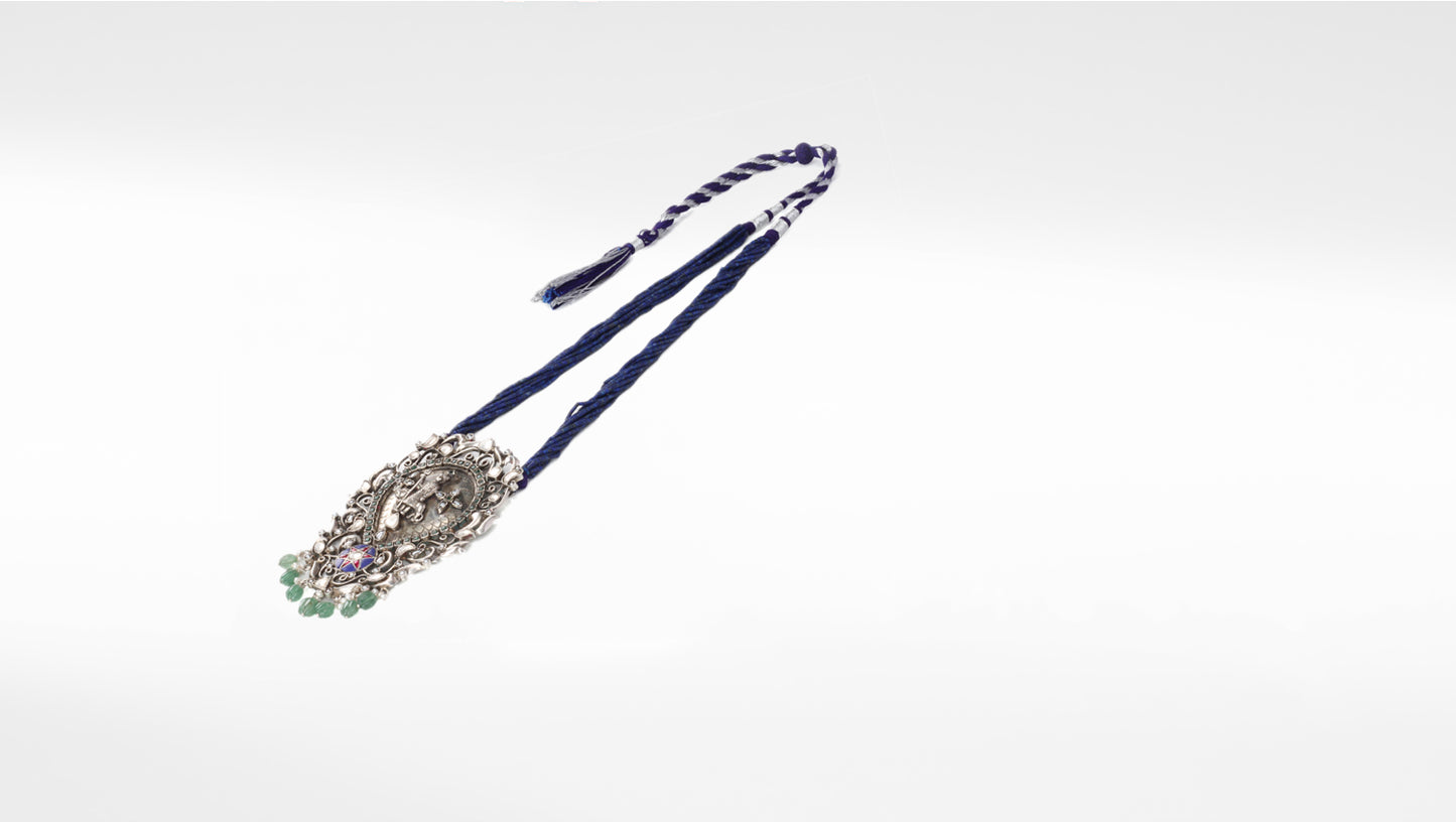 Refined Glamour: Sangeeta Boochra Silver Handcrafted Necklace