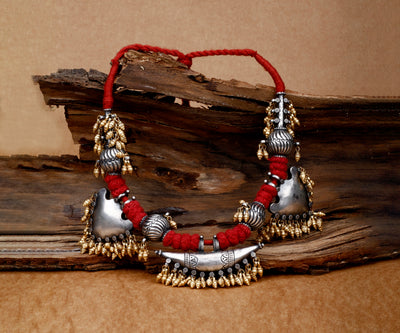 Urfi Tribal Silver Necklace