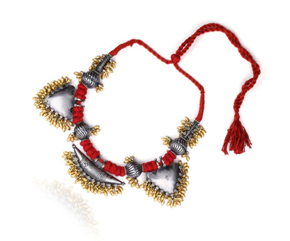 Urfi Tribal Silver Necklace