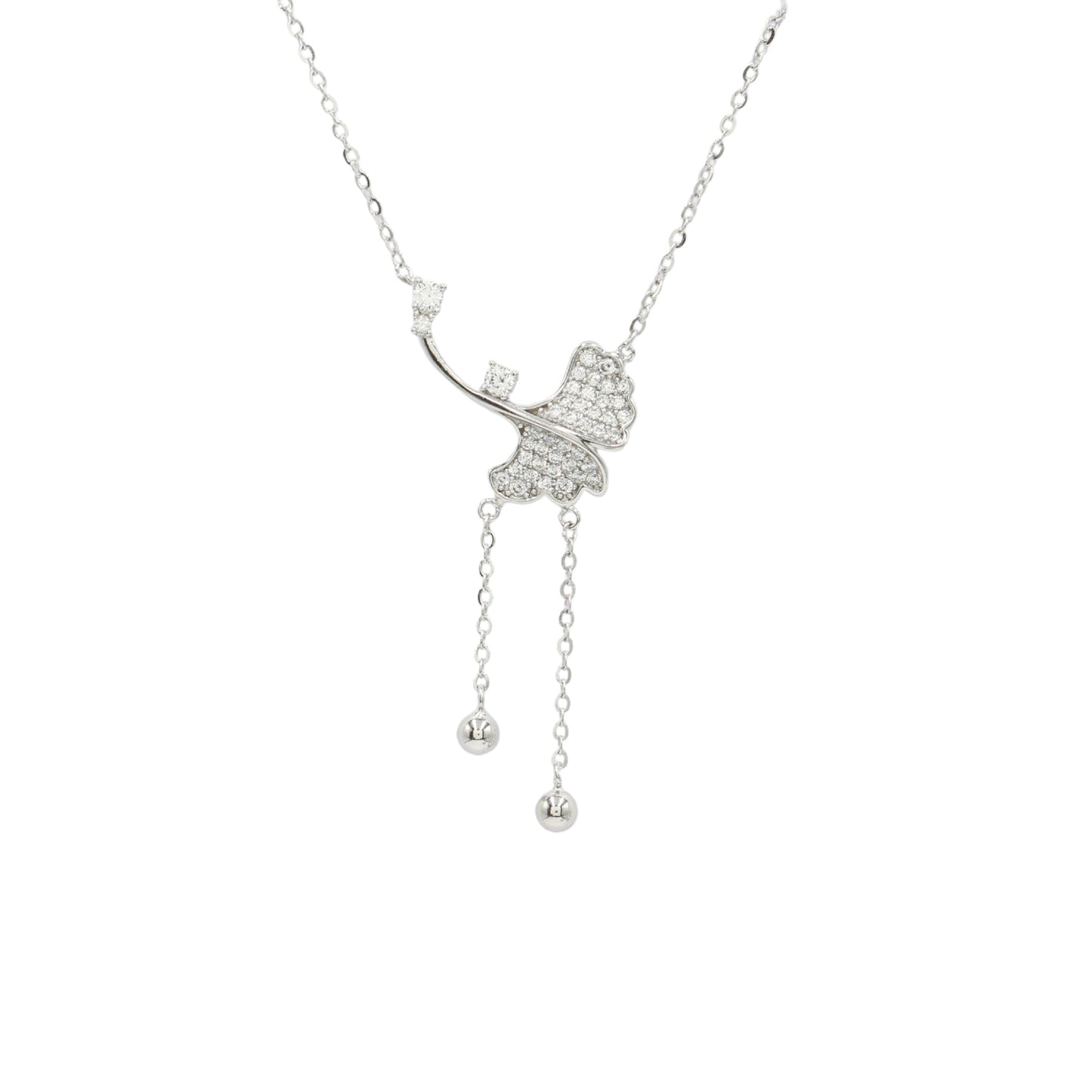 Sangeeta Boochra CZ Studded Sterling Silver Pendant with Chain