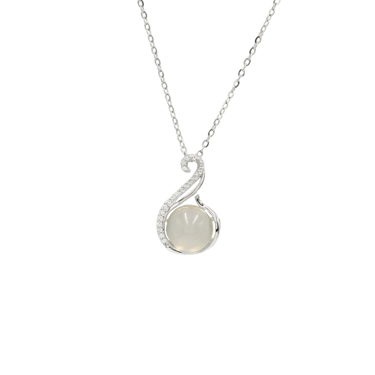 Sangeeta Boochra CZ Studded Sterling Silver Pendant with Chain