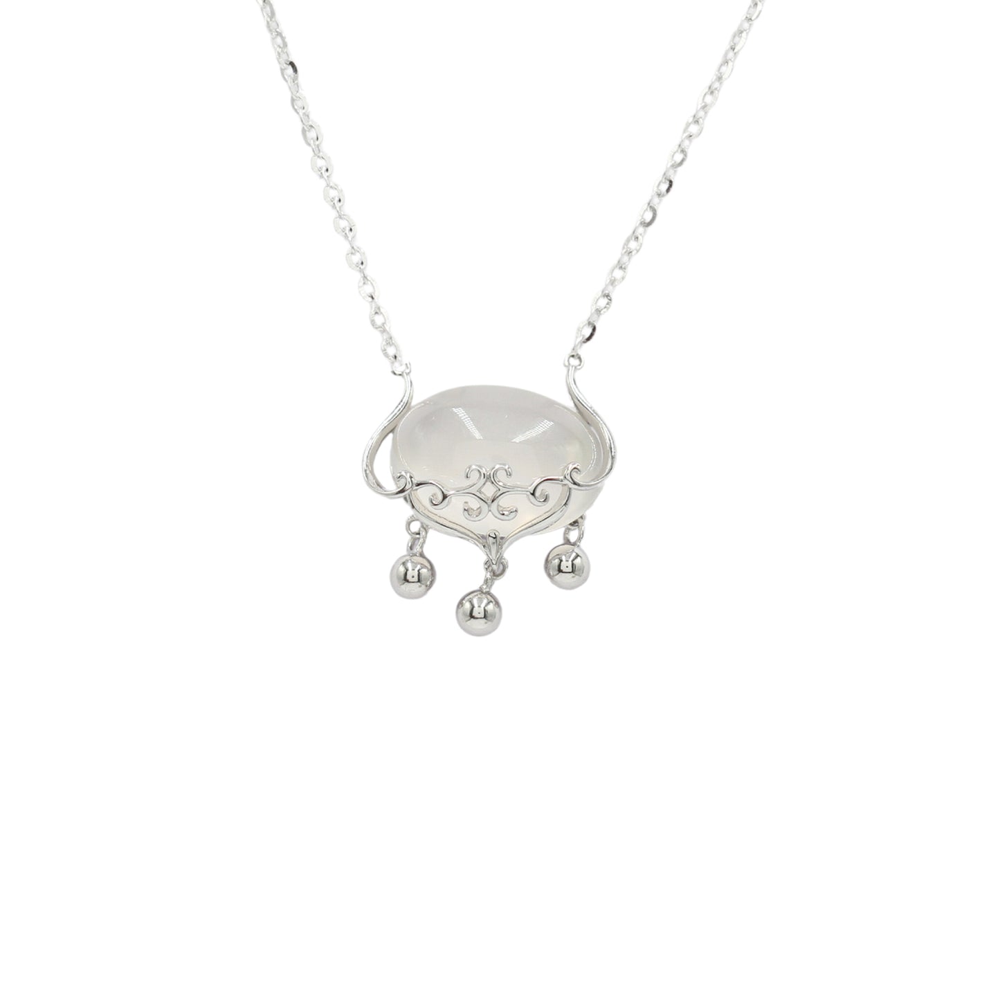 Sangeeta Boochra CZ Studded Sterling Silver Pendant with Chain