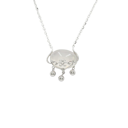 Sangeeta Boochra CZ Studded Sterling Silver Pendant with Chain