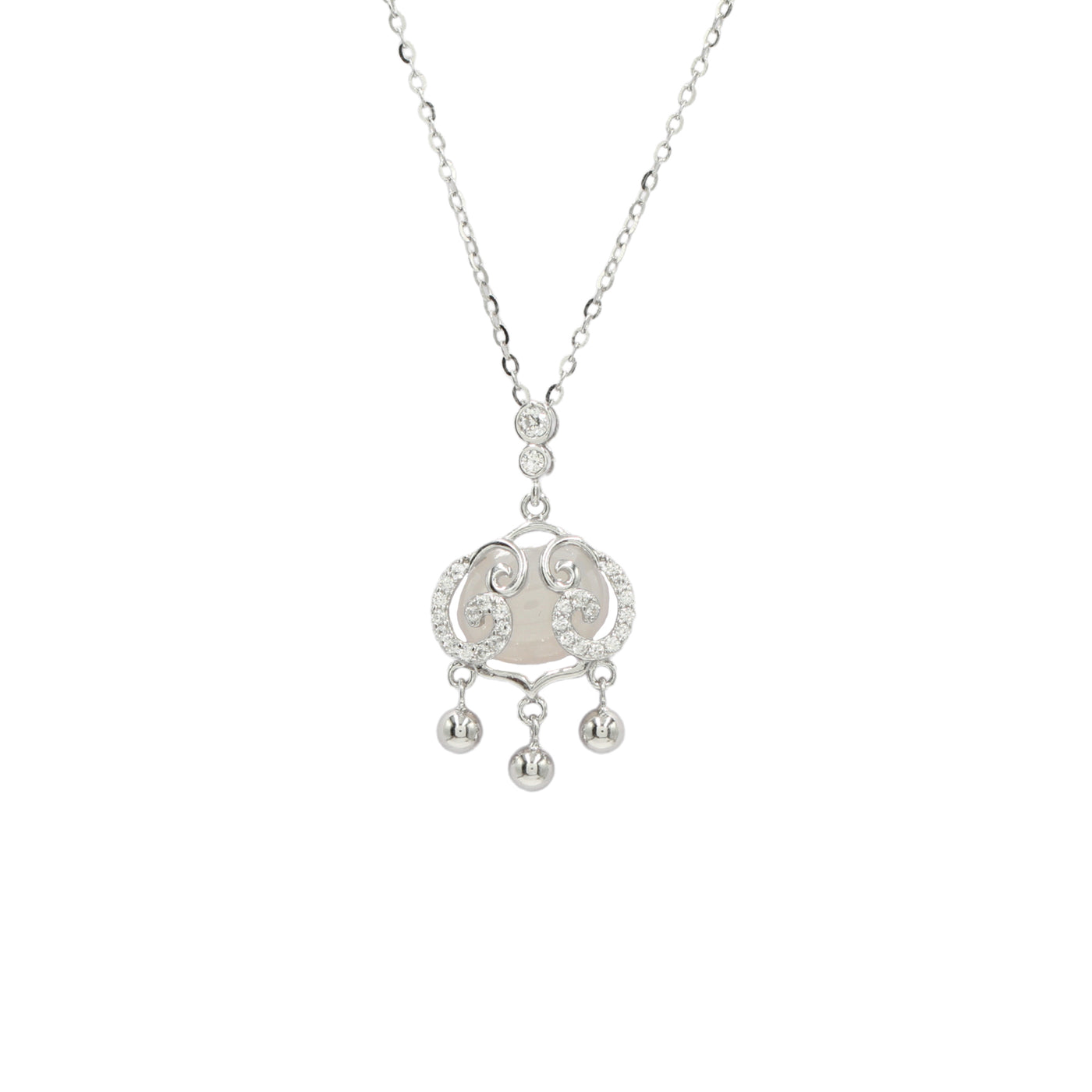 Sangeeta Boochra Silver-Plated CZ Pendant & Chain