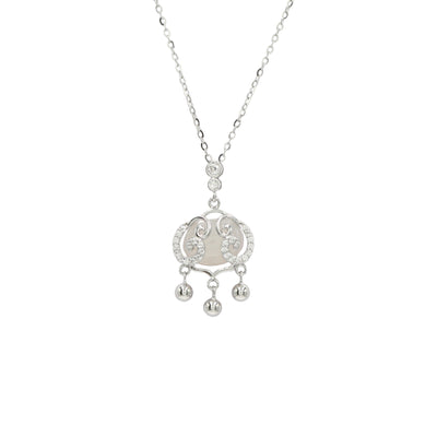 Sangeeta Boochra Silver-Plated CZ Pendant & Chain