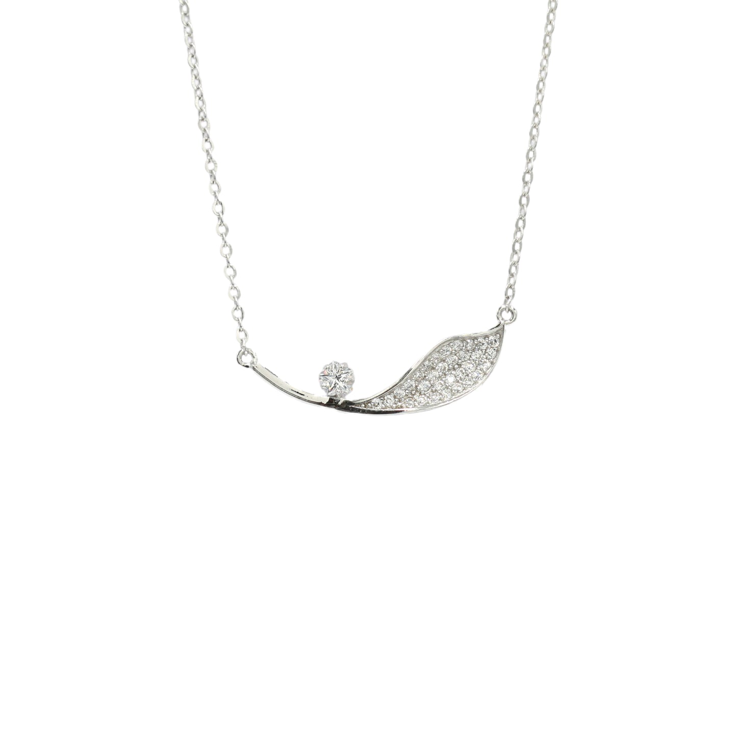 Sangeeta Boochra CZ Studded Sterling Silver Pendant with Chain