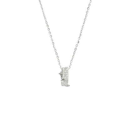 Sangeeta Boochra CZ Studded Sterling Silver Pendant with Chain