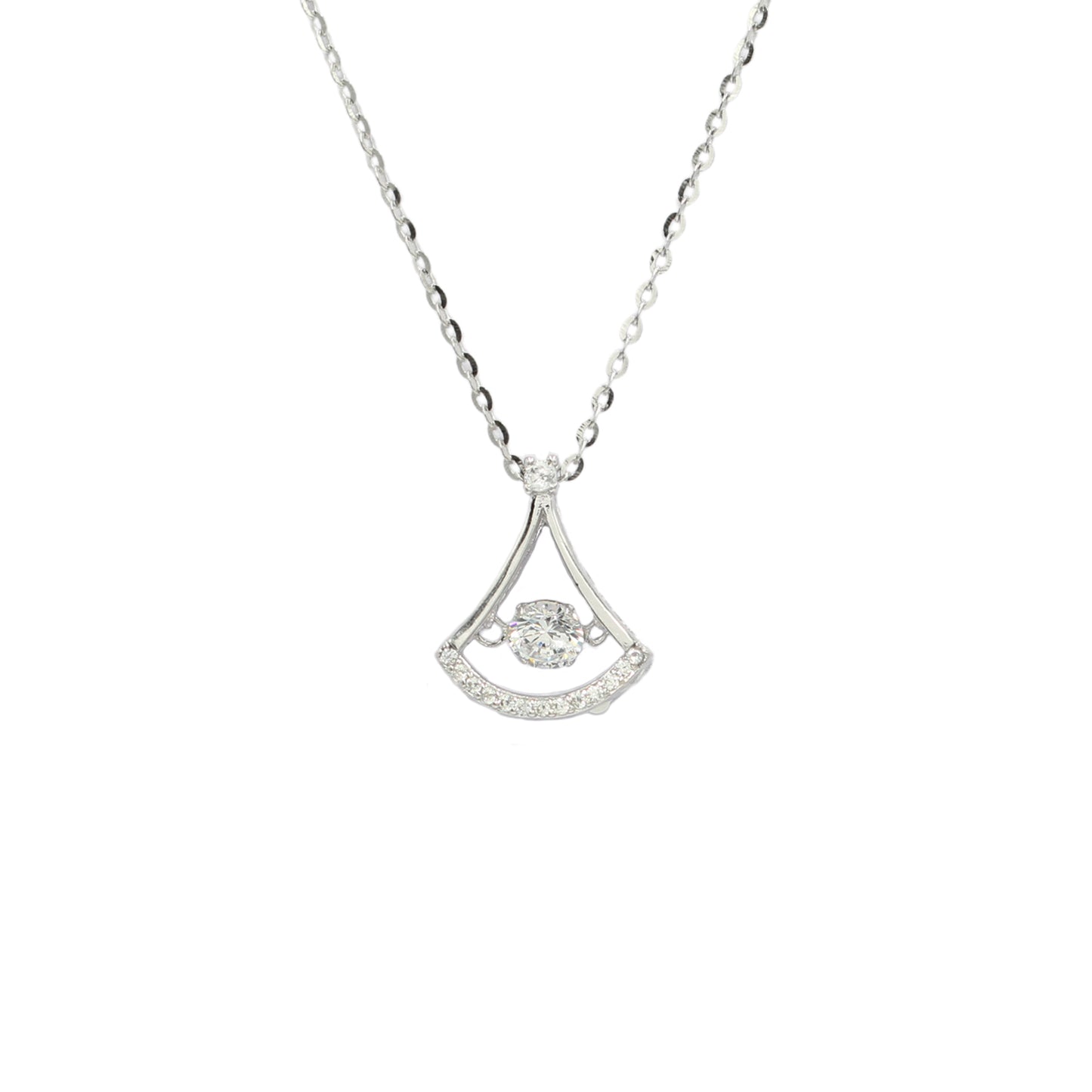 Sangeeta Boochra CZ Studded Sterling Silver Pendant with Chain