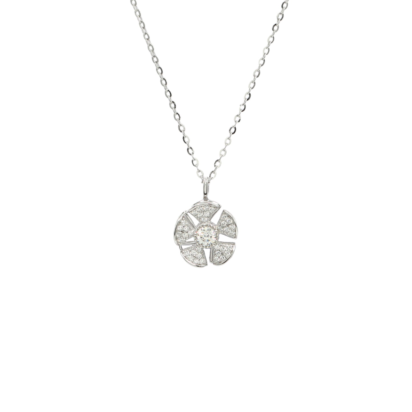 Sangeeta Boochra 925 Silver-Plated CZ Pendant & Chain