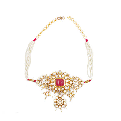 Sangeeta Boochra Silver Moissanite Necklace