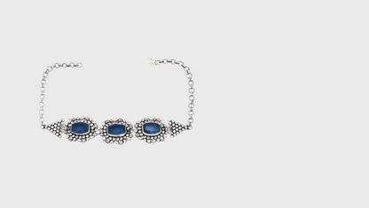 Luminous Duo Sangeeta Boochra Silver Necklace and Earrings Set