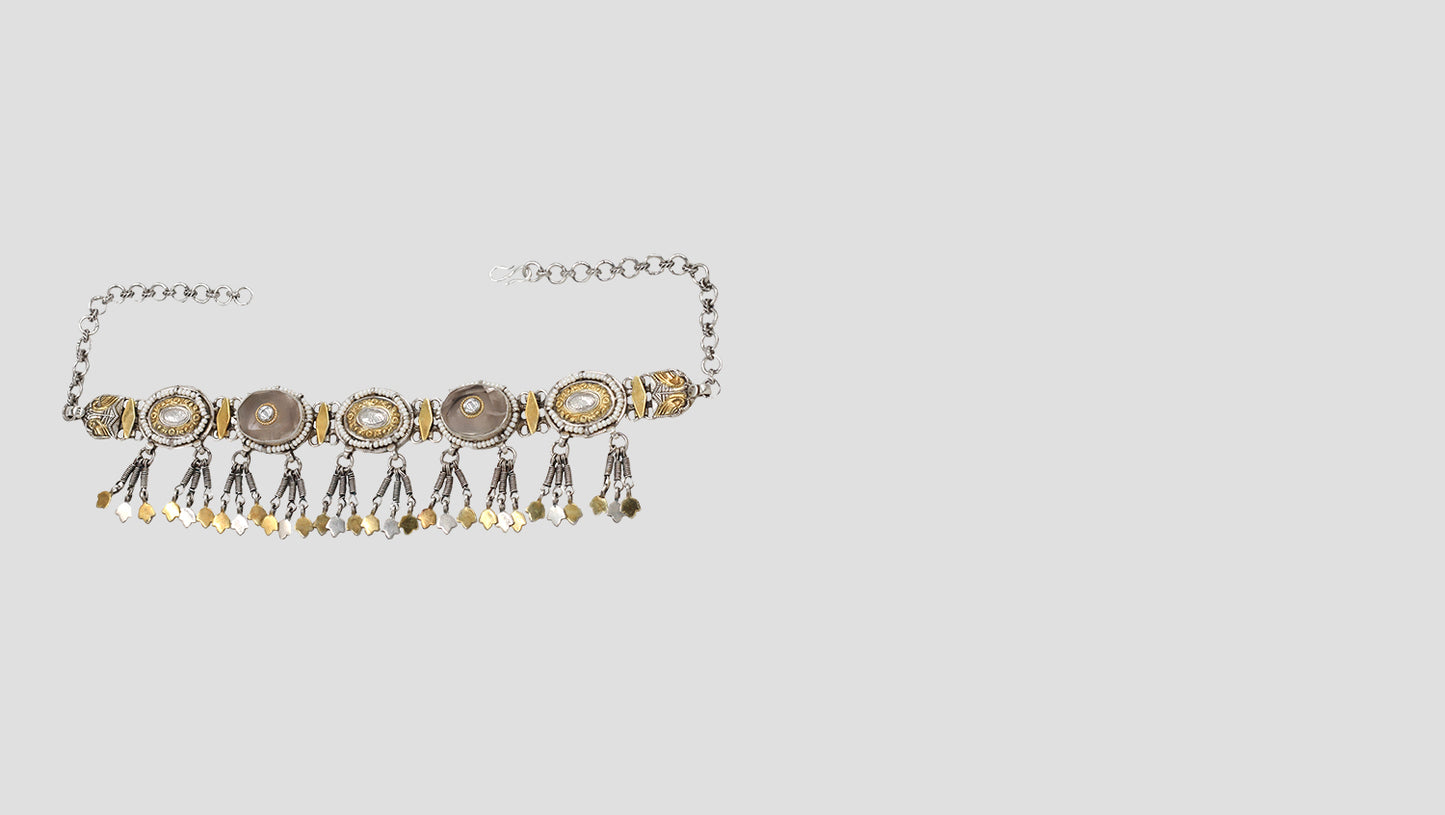 Royal Heritage: Sangeeta Boochra Handcrafted Silver Choker