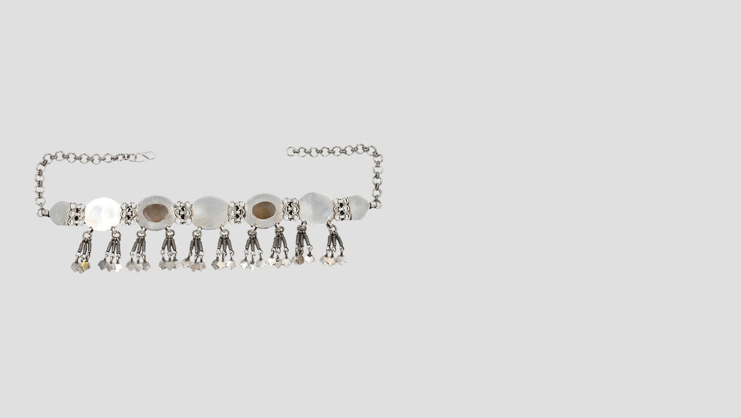Royal Heritage: Sangeeta Boochra Handcrafted Silver Choker