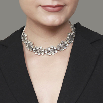 Silver Handcrafted Tribal Silver Necklace