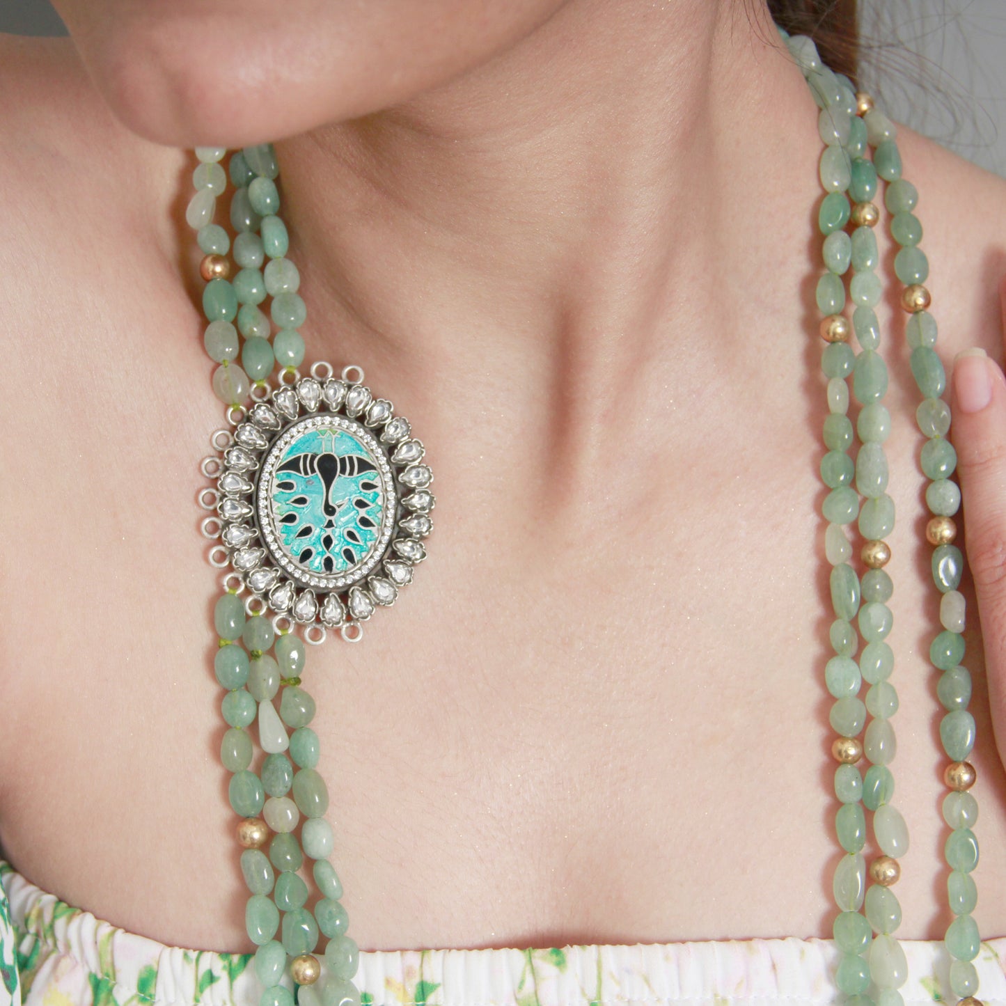 Silver Handcrafted Tribal Silver Necklace