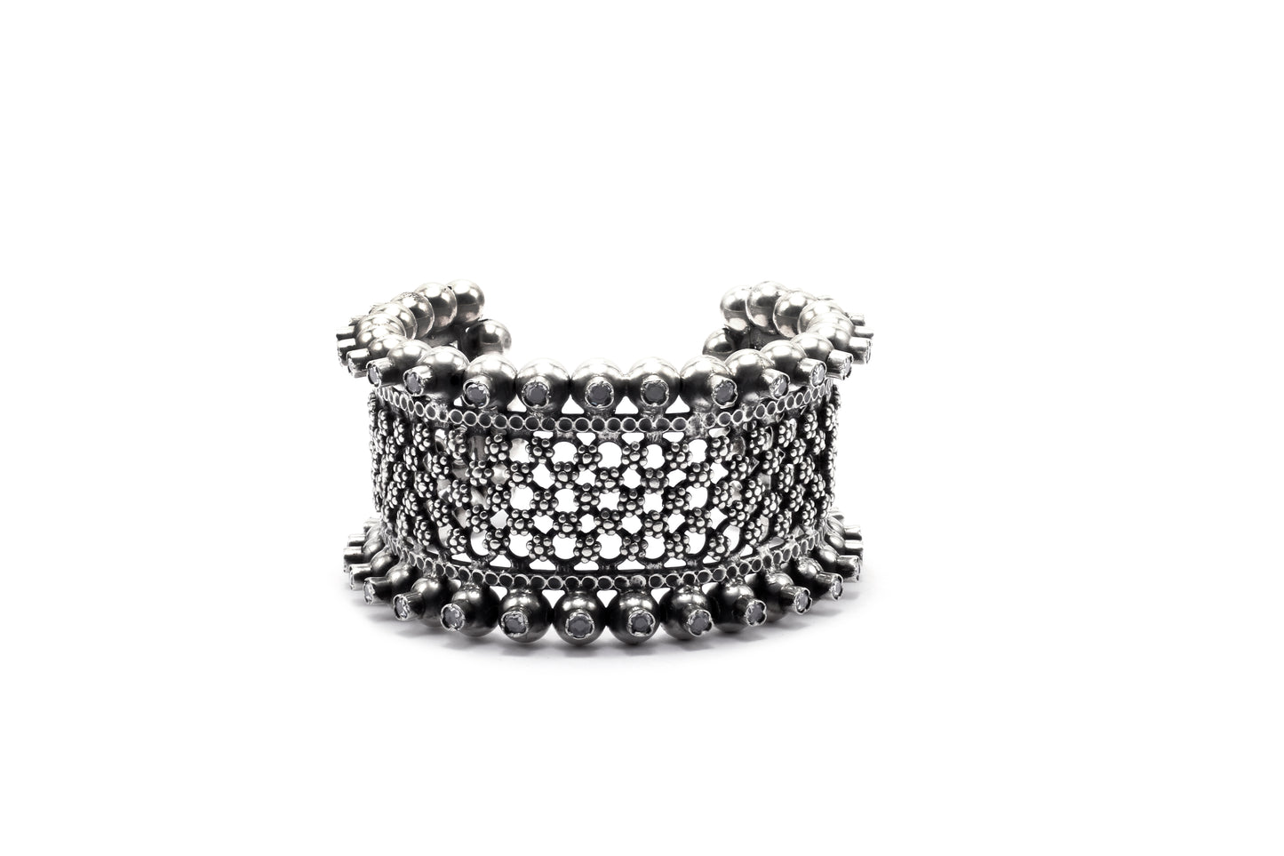 Vividh- Silver Lubena Cuff Bracelet