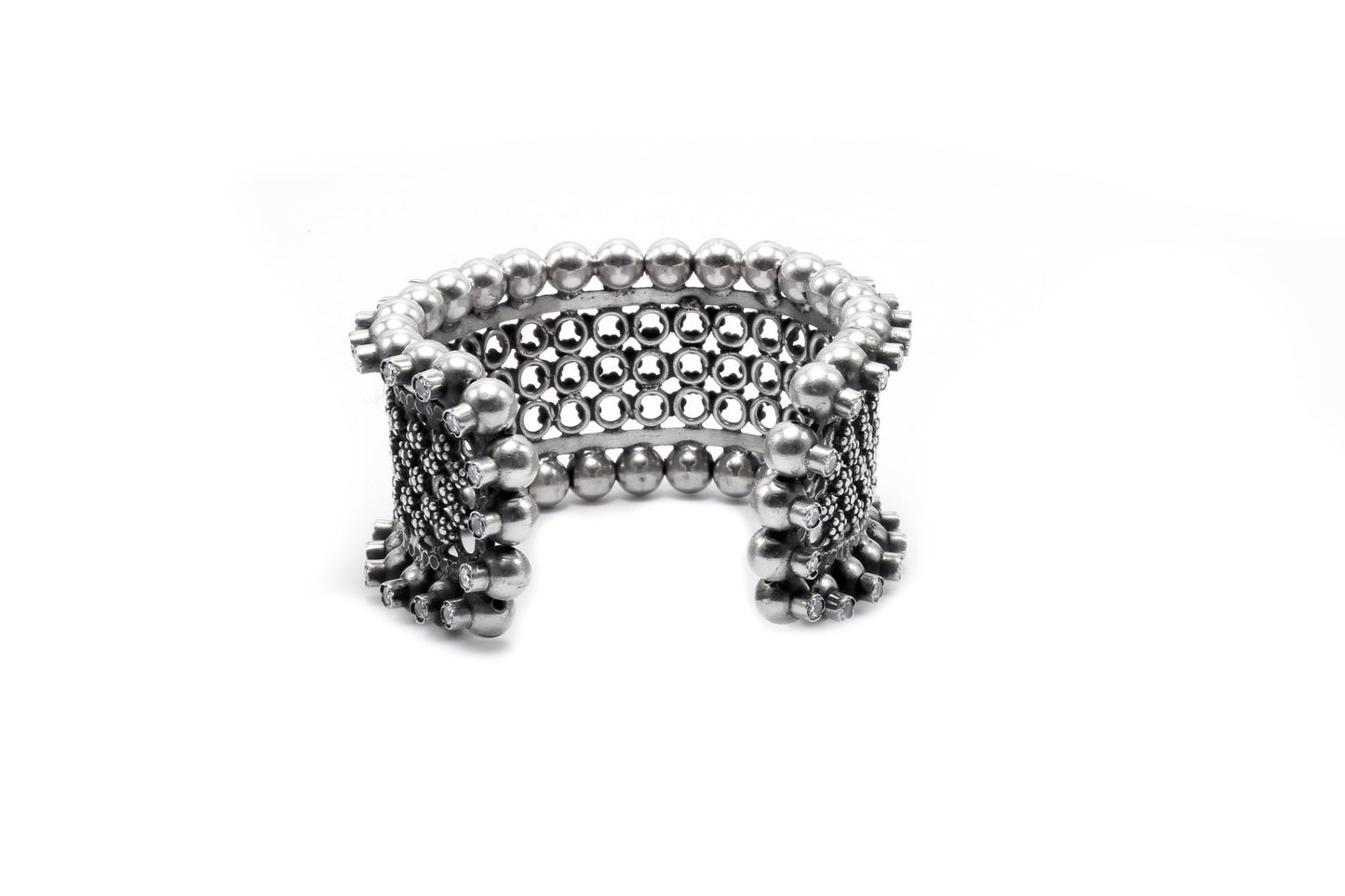Vividh- Silver Lubena Cuff Bracelet