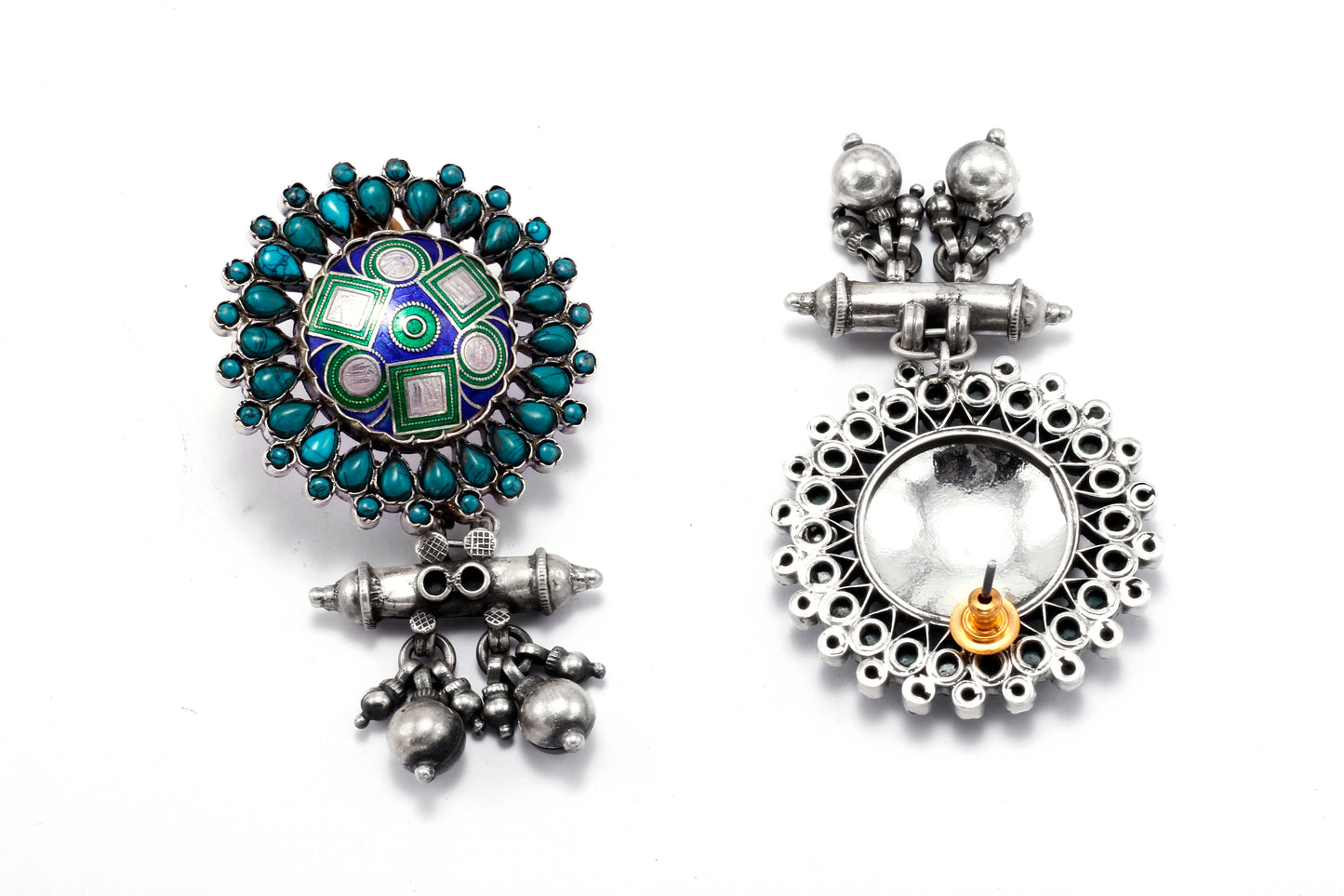 Vividh- Silver Rubina Charming Earrings