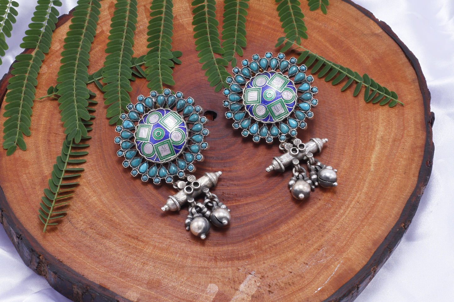 Vividh- Silver Rubina Charming Earrings