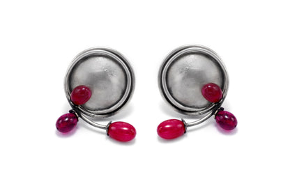 Vividh- Silver Kasool Round Earrings