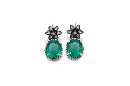Vividh- Silver Sophia Floral Earrings