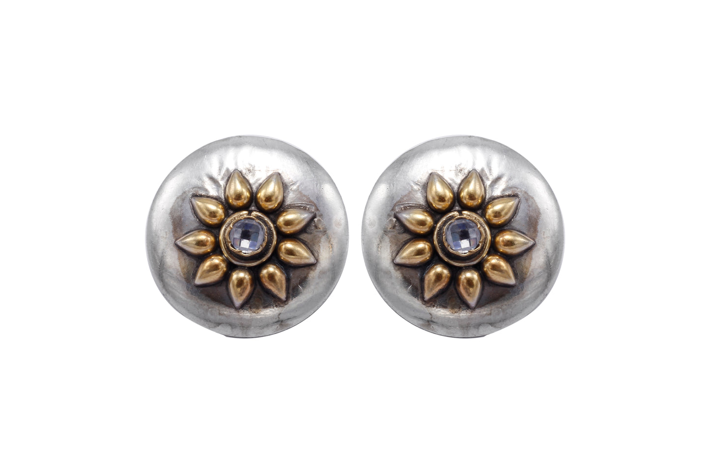 Vividh- Silver Tisha Floral Earrings