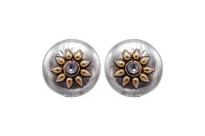 Vividh- Silver Tisha Floral Earrings