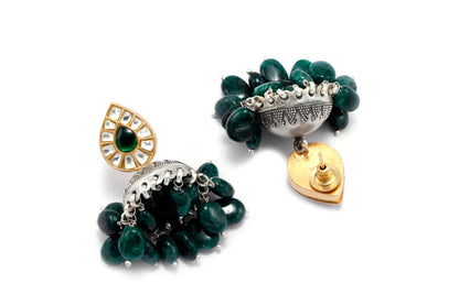 Vividh- Silver Allami Jhumka Earrings