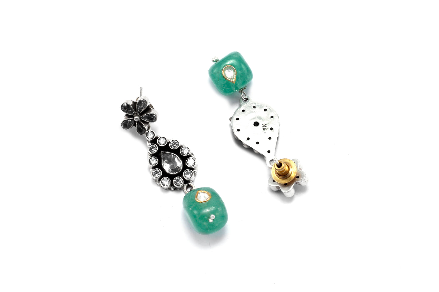 Vividh- Silver Nazmil Elegant Earrings