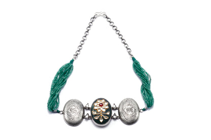 Vividh- Silver Inaya Choker