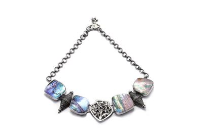 Vividh- Silver Shaya Choker