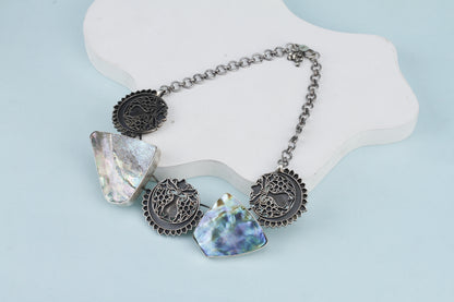 Vividh- Silver Tiara Choker