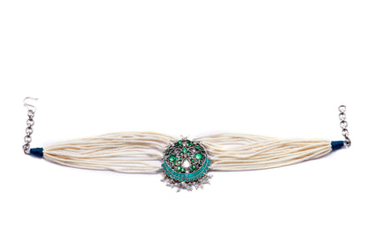 Vividh- Silver Suhaliya Choker