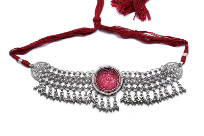 Vividh- Stunning Silver Shiza Choker