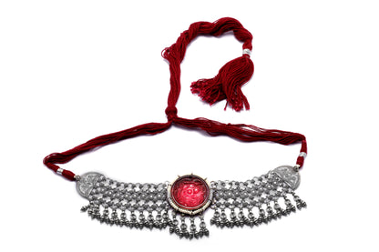 Vividh- Stunning Silver Shiza Choker