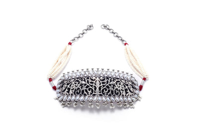 Vividh- Silver Sharia Charming Choker