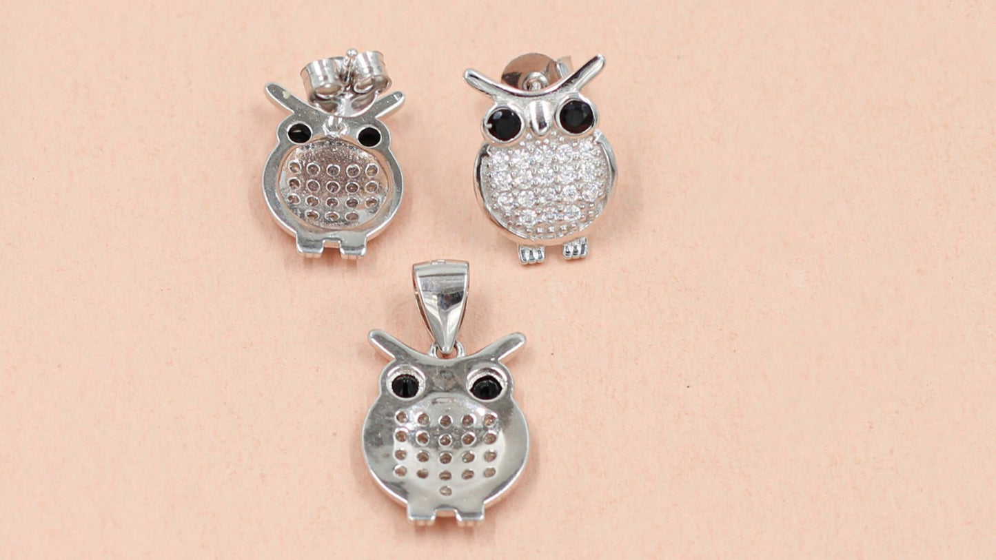 Eternal Elegance CZ Earrings & Pendant Set