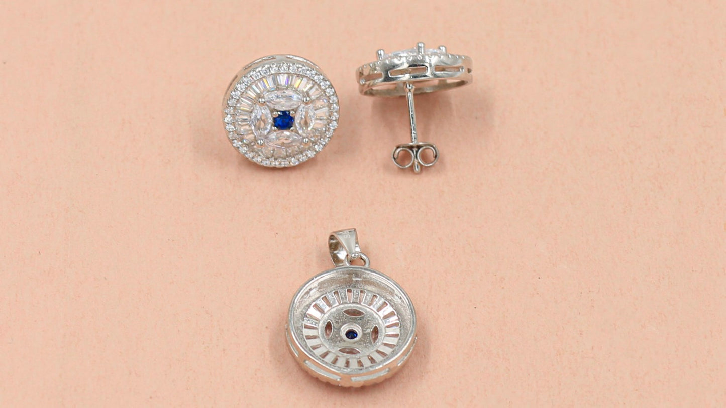 Enchanted Night CZ Earrings & Pendant Duo