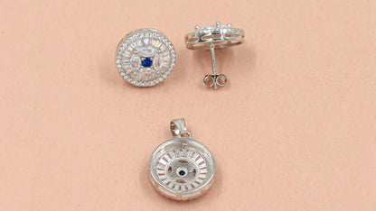 Enchanted Night CZ Earrings & Pendant Duo