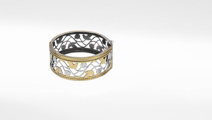 Sangeeta Boochra X Payal Singhal  Anya Silver Openable Bangle